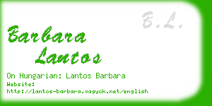 barbara lantos business card